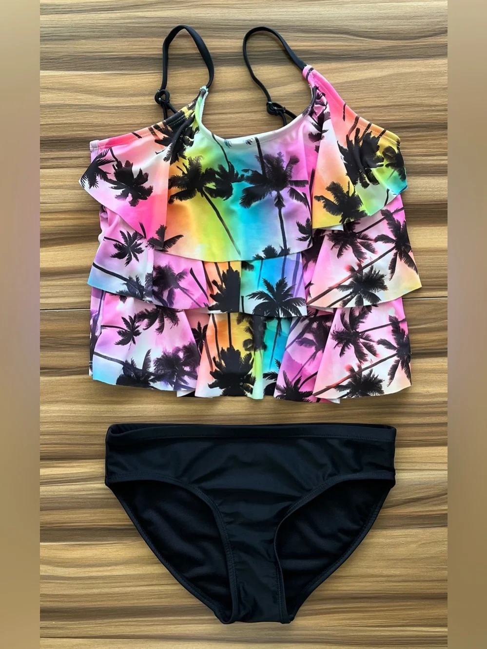 Walmart Justice Girls Tankini Swimsuit 6 Piece Bundle Size M(10)
